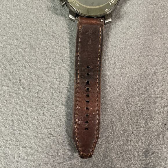 Fossil Nate Chronograph Brown Leather Men's Watch JR1424 ( NEED NEW BATTERY ) - Picture 7 of 11